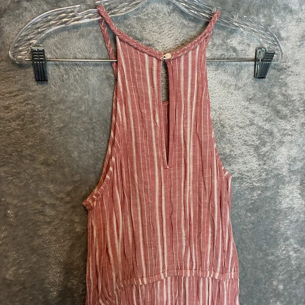 Old Navy Womens Waist Defined Braided Dobby Stripe Maxi Sundress S Boho Chic